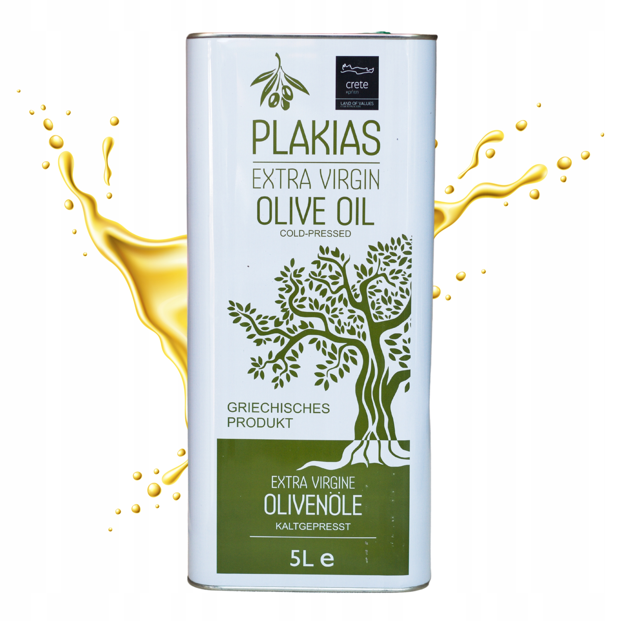 Řecký extra panenský olej z Kréty Plakias lisovaný za studena (5 l)