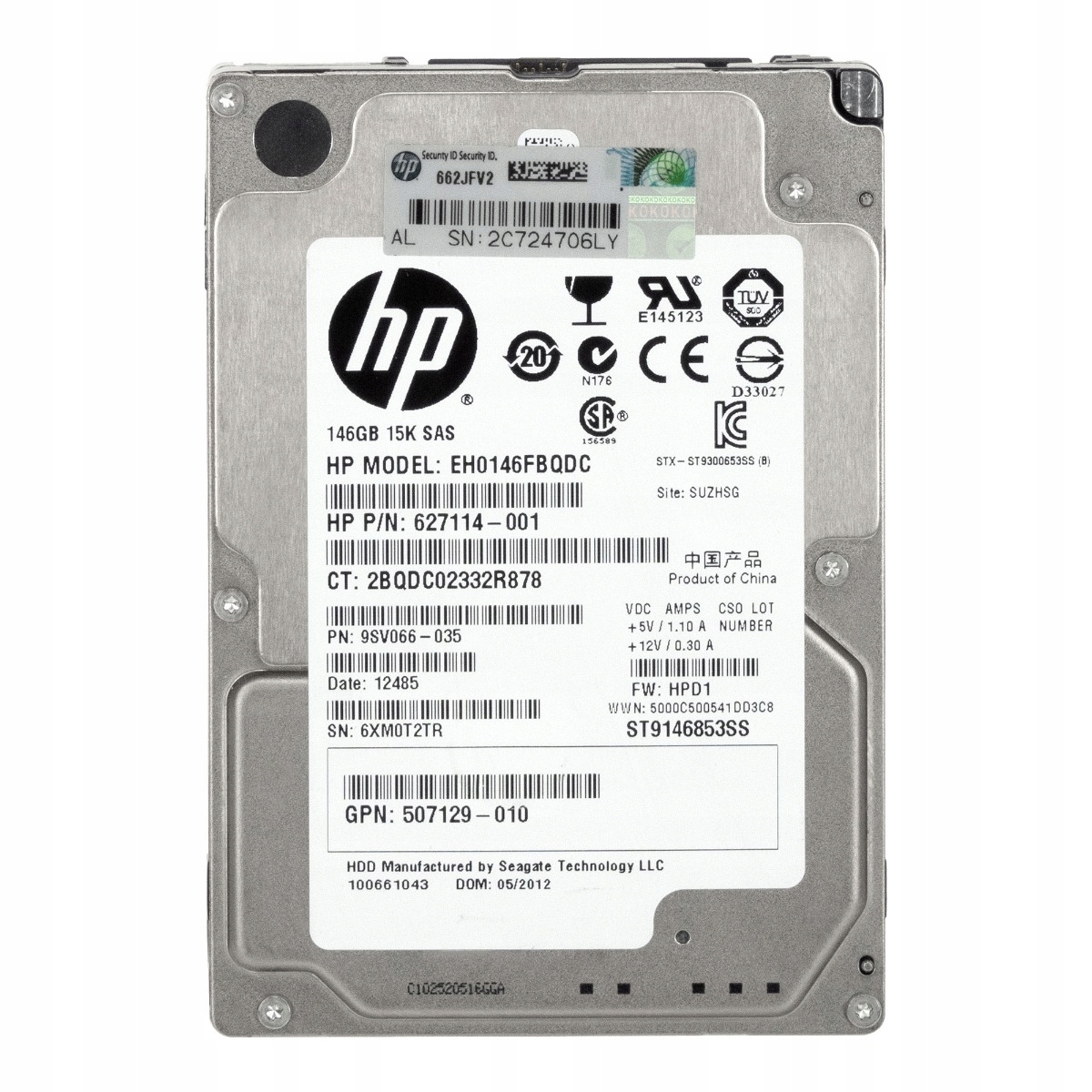 Hp 627114-001 146GB 15K SAS-2 64MB 2.5" EH0146FBQDC
