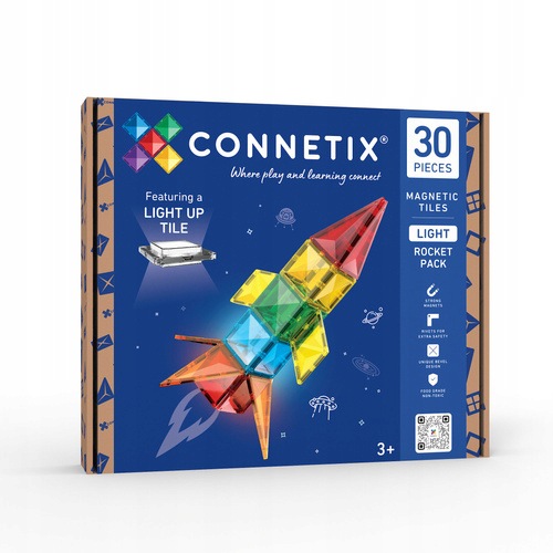 Connetix klocki magnetyczne Light Rocket Pack 30 el.
