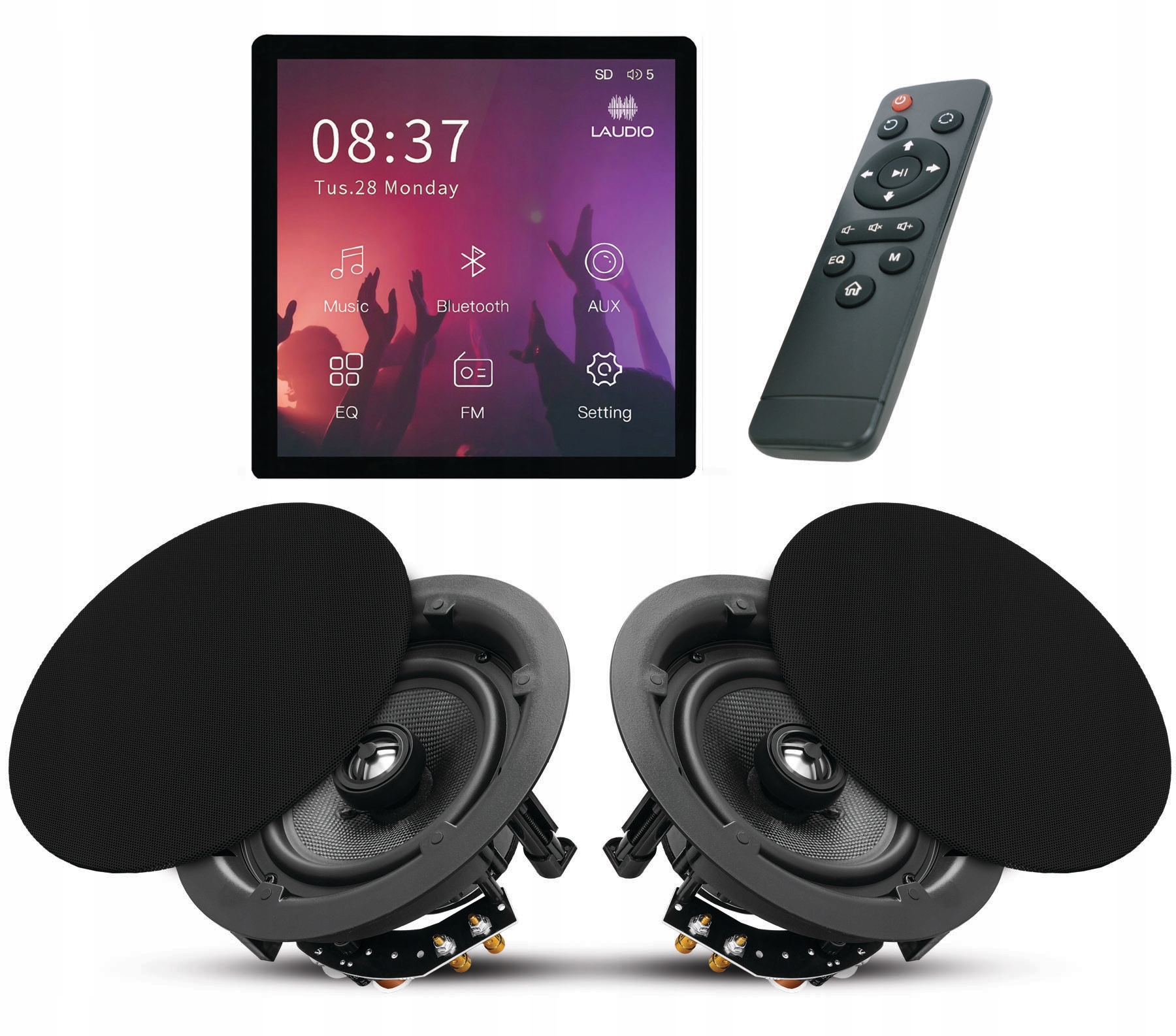 Podomítkové Rádio Laudio W20BT S Bluetooth Usb Sd Reproduktory 2X 80 W