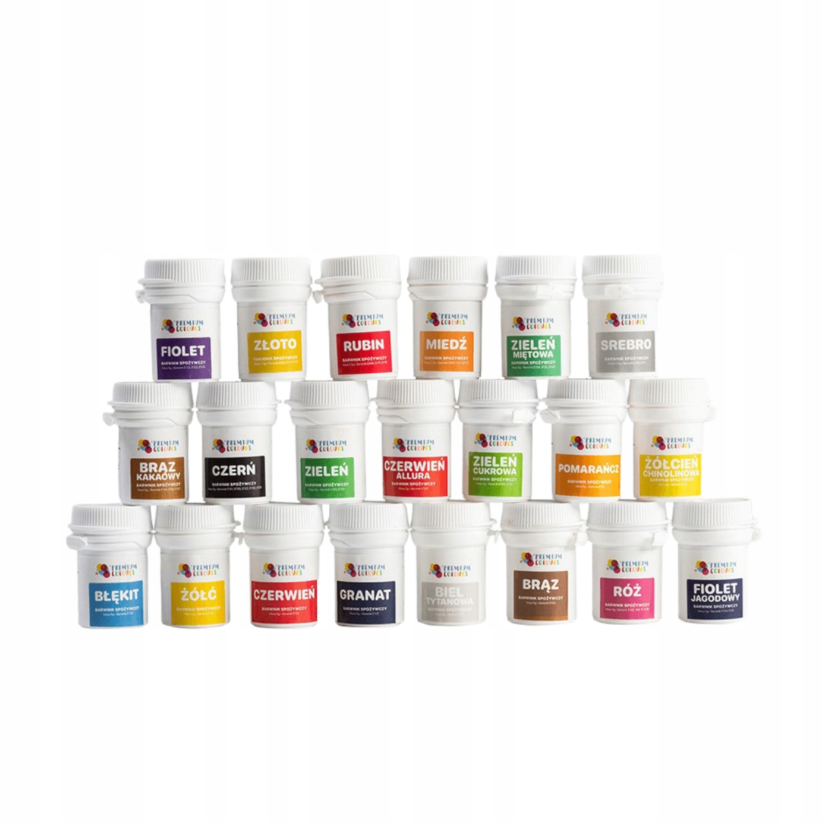 Barwniki Spożywcze w proszku jadalne Zestaw