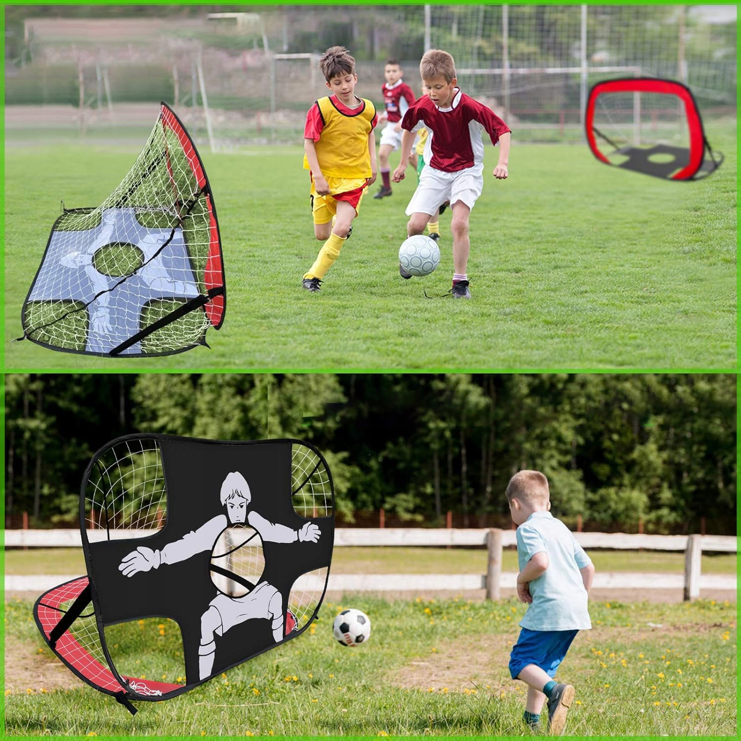 SKŁADANA BRAMKA DO PIŁKI NOŻNEJ DLA DZIECI DO TRENINGÓW NA PODWÓRKU Z TORBĄ Marka bez marki
