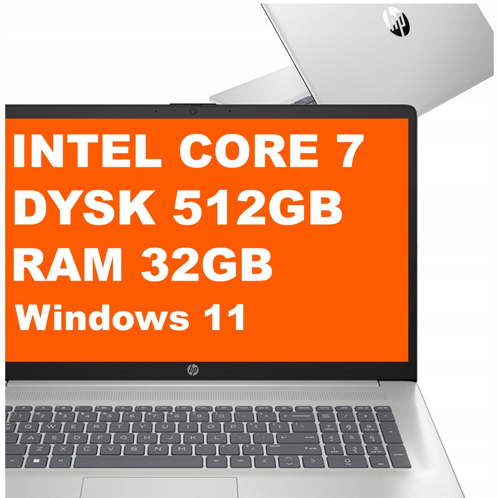 Notebook Hp 17-cn Intel Core 7 32GB 512GB Intel Graphics FullHD Win11 Stříbrný