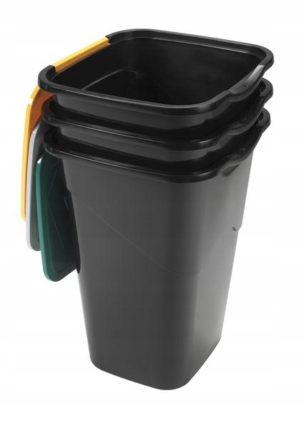 Sada Košů Na Odpadky 3X50L Plast Víčko Ass