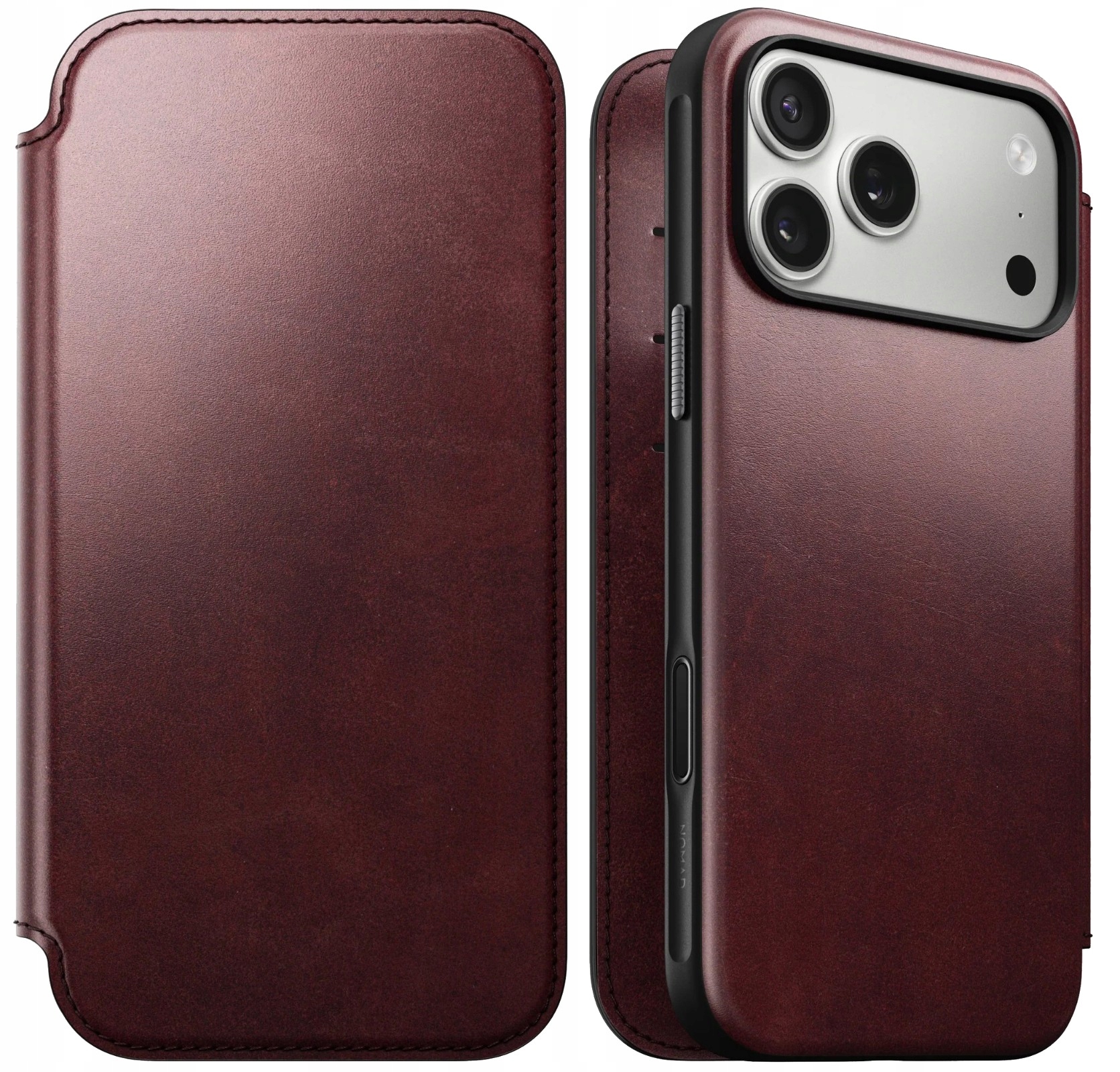 Nomad Modern Leather Folio MagSafe puzdro na knihy pre iPhone 17 Pro