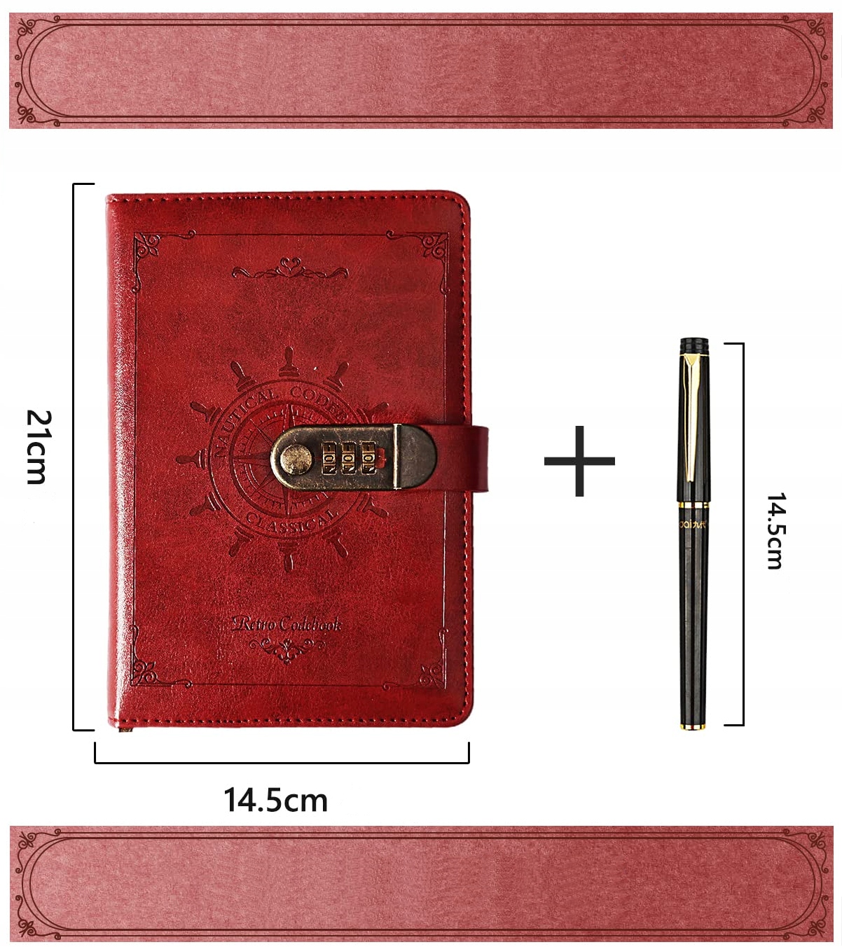 Skórzany Notatnik Notes Pamiętnik na hasło Producent inny