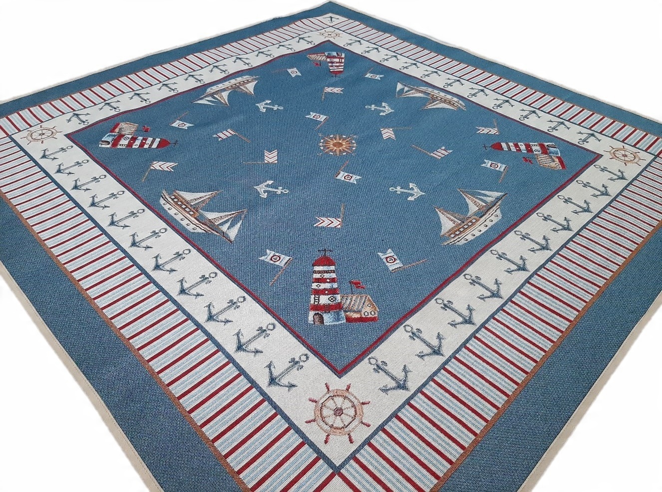 

Obrus Marynarski W Latarnie Marine 100x100 cm 366
