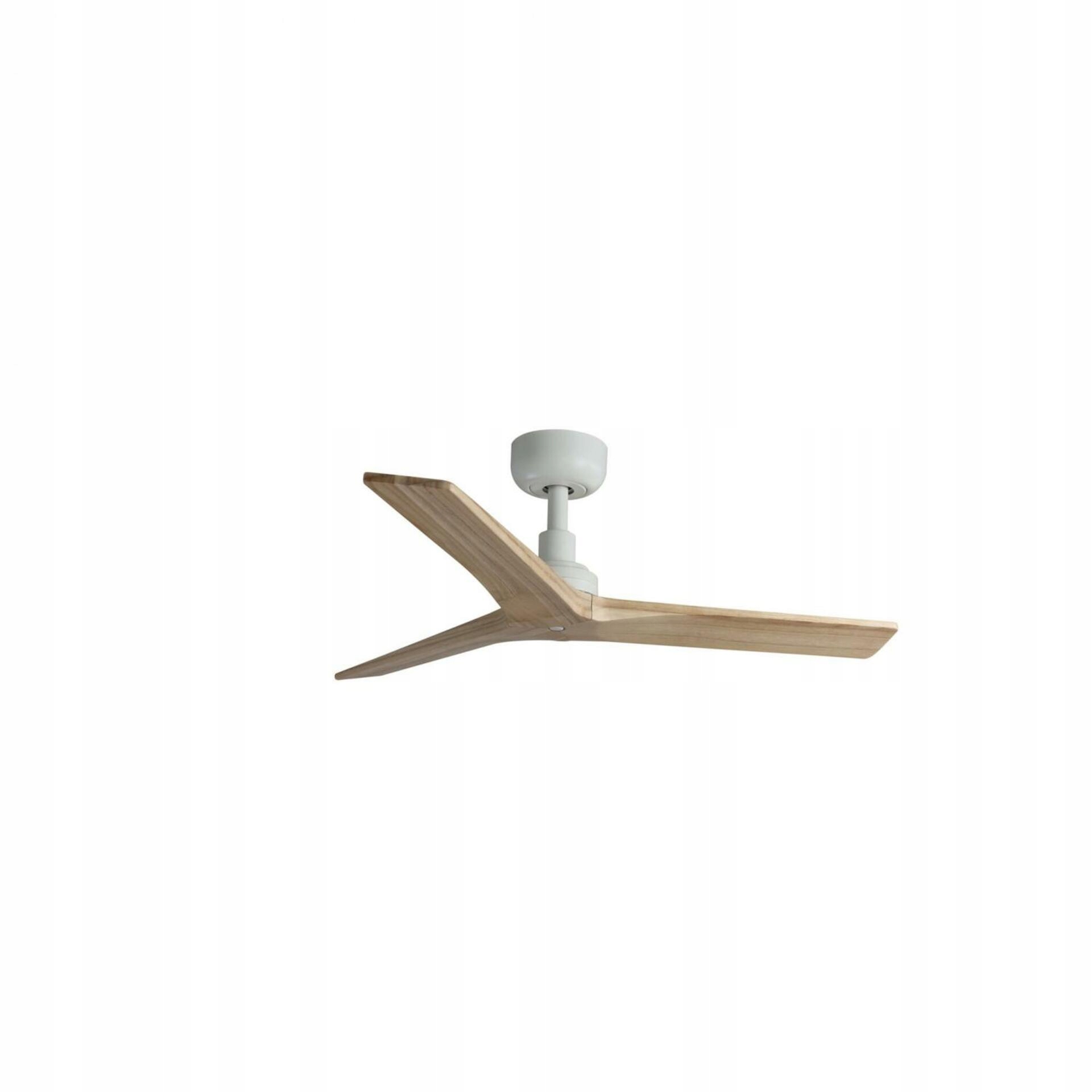 Faro Klim S stropný ventilátor DC, biela/svetlý dub, 132 cm, Fsc