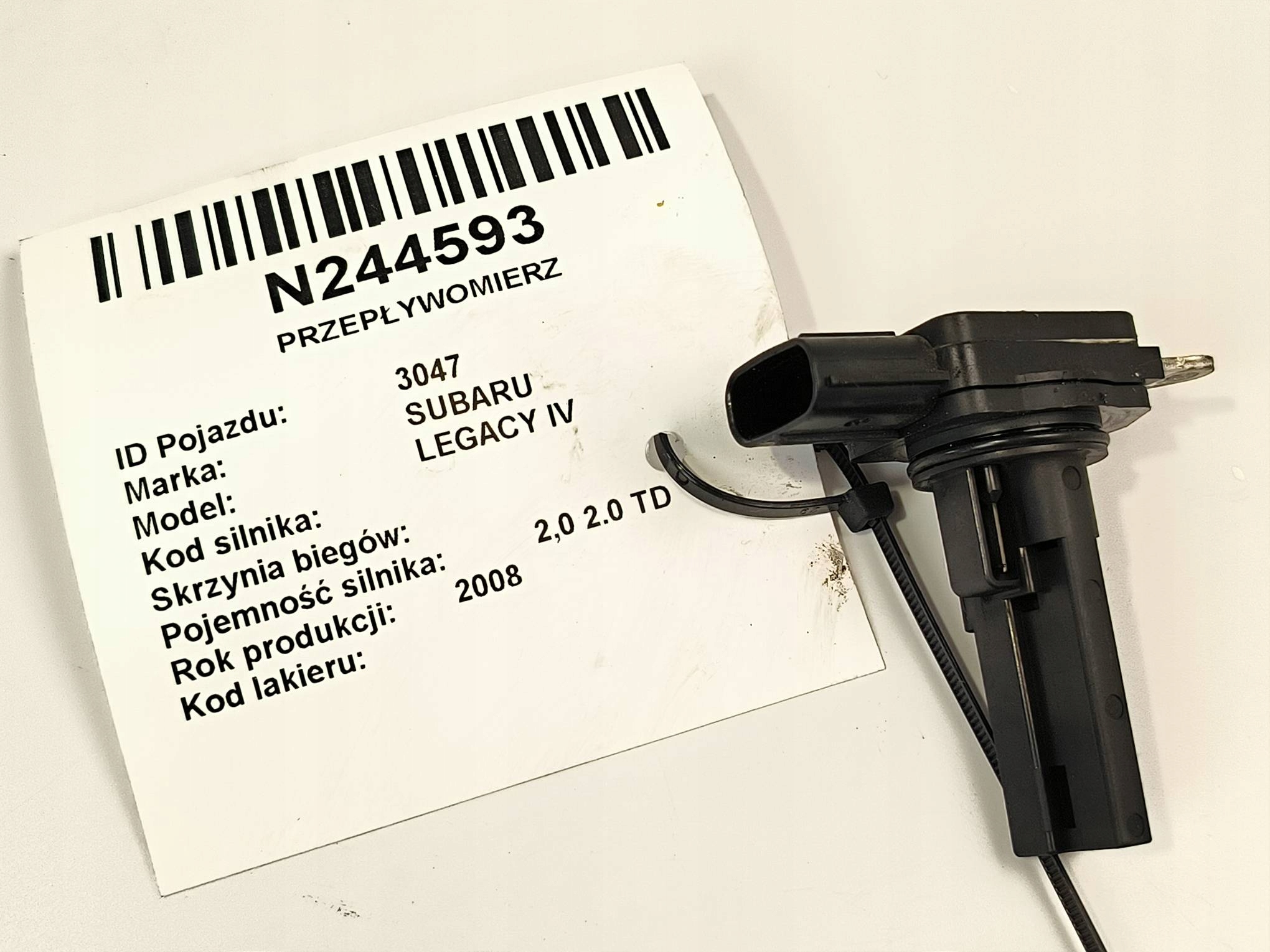 flow meter 22680AA380 SUBARU LEGACY IV