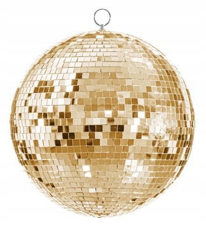 Dekoracja wisząca Kula Disco 30cm złoty