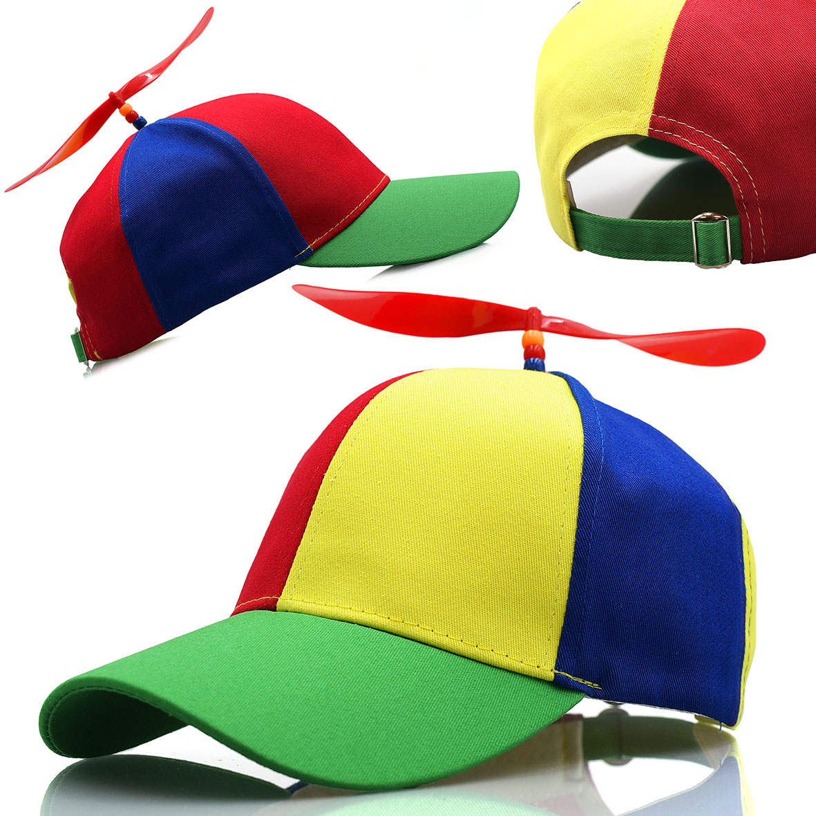 

Czapka ze śmigłem tęczowa gadżet wiatrak kolorowa