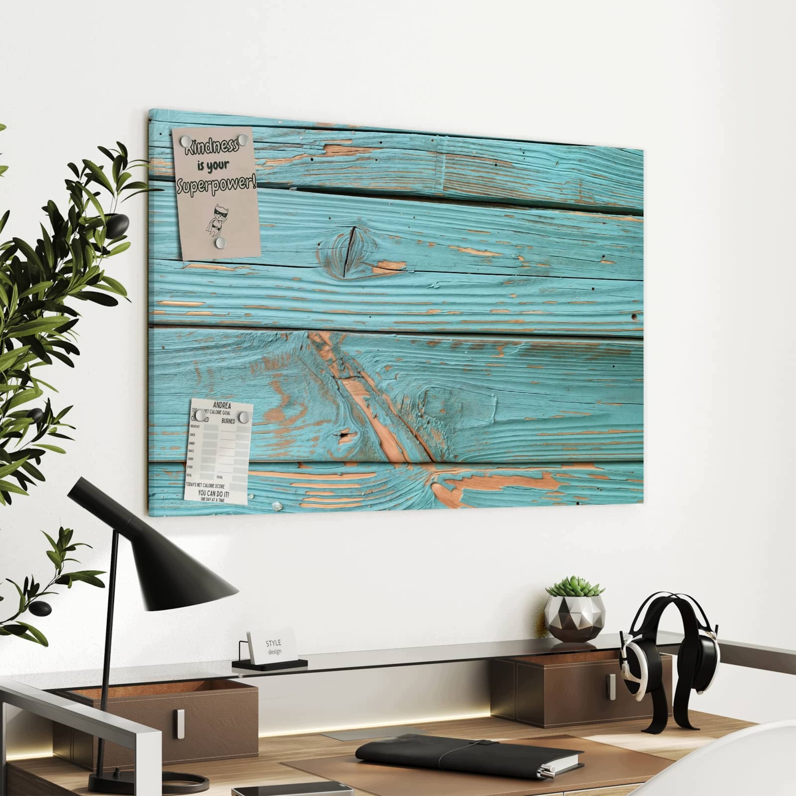Magnetická tabule Prkna dřevěné Vintage 90 × 60 cm