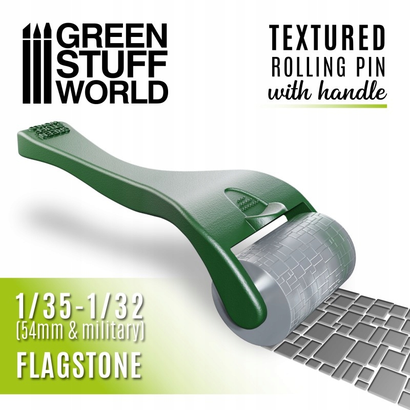 Green Stuff Rolling Pin with Handle Flagstone