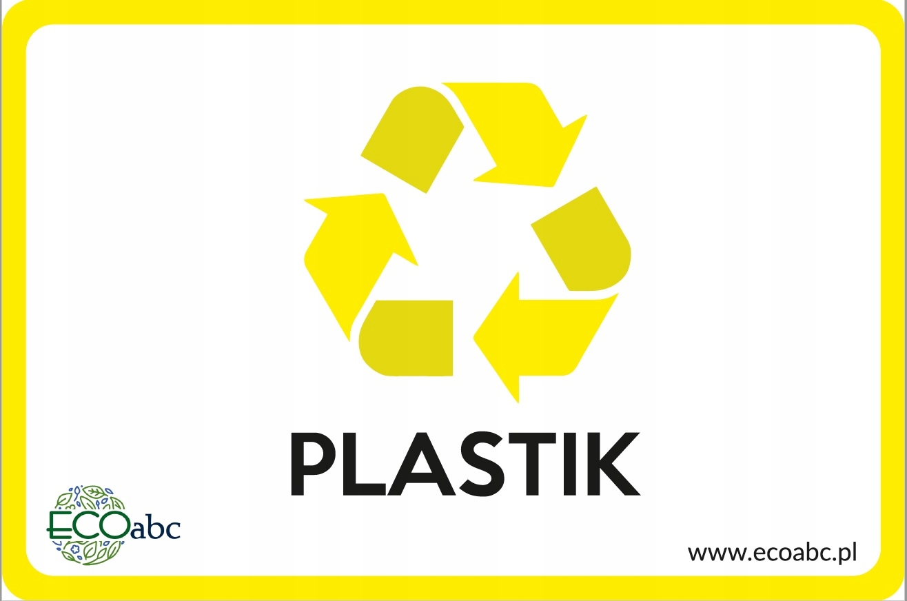 

Naklejka do segregacji śmieci kosz 30x20 plastik