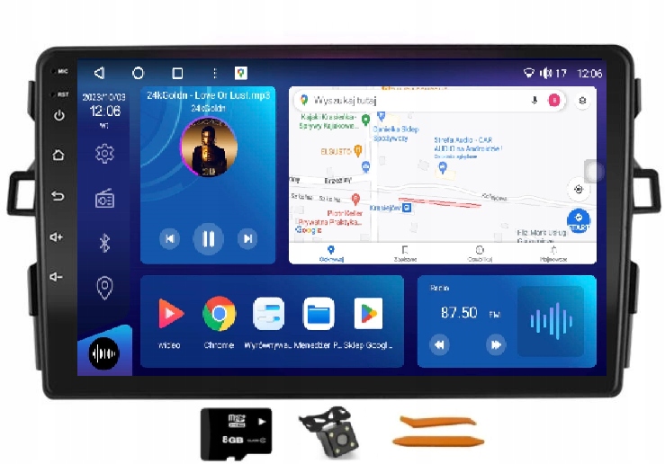 Android Rádio Navigácia M460 Qled Carplay Lte Gps Toyota Auris 1 06-13
