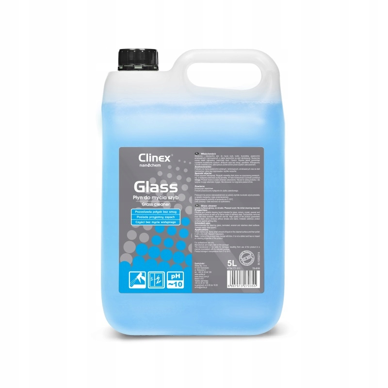 

Clinex Glass 5L. Płyn do mycia szyb luster