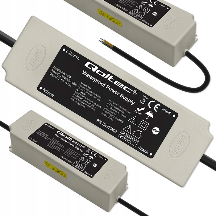 Led spínaný napájecí zdroj IP67 150W 12V 12.5A