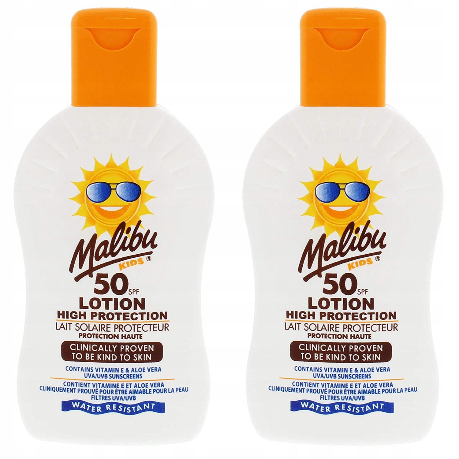 2x Malibu Kids Lotion Ochranný balzám pro děti SPF50 200 Ml