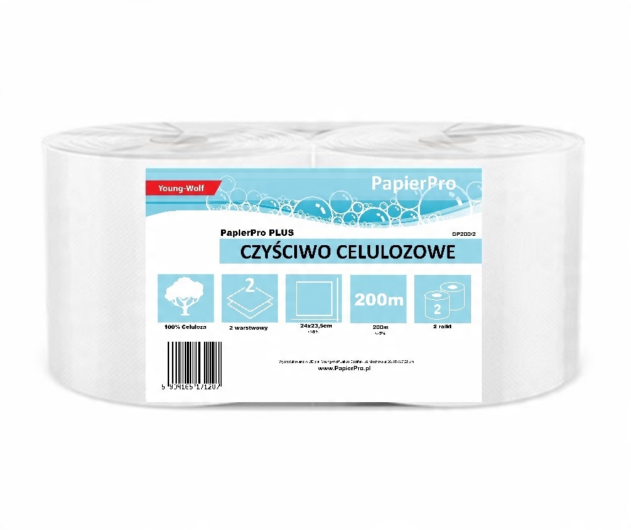 

Czyściwo celulozowe 200m 2 rolki bezpyłowe