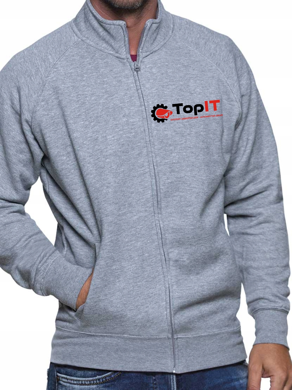 

Bluza Rozpinana Ze Stójką Z Twoim Nadrukiem XL