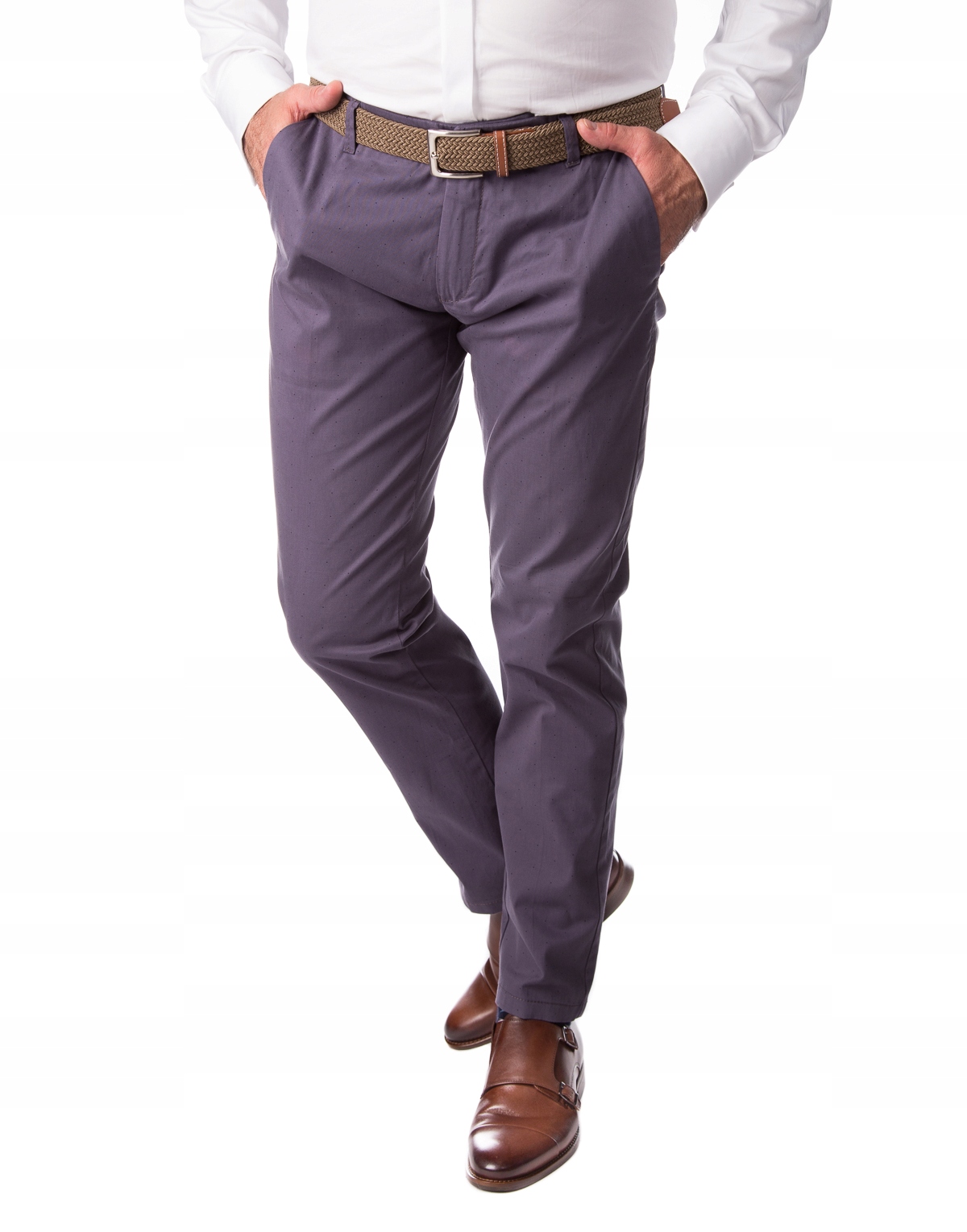 

Spodnie męskie Chino szare eleganckie 176-182 98