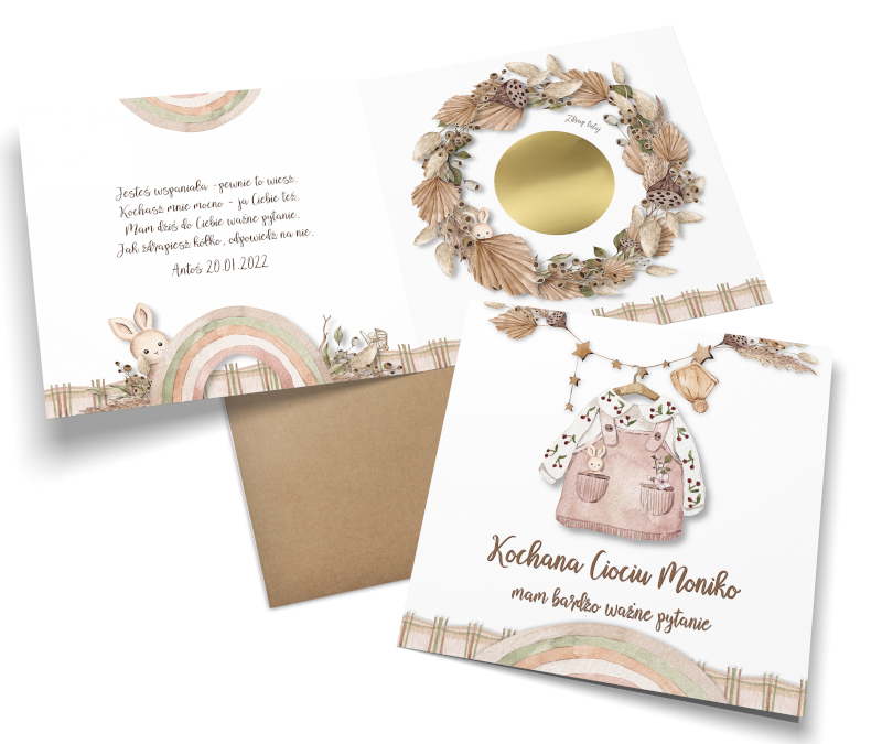 Prośba Pytanie o bycie Chrzestną Personalizowana