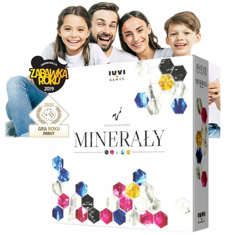 Minerały Niezwykła Gra dla Dziecka Planszówka Familijna Zabawna Gra Ciekawa
