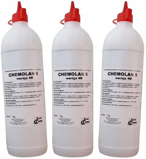

Klej do drewna poliuretanowy D4 Chemolan B 4M 3kg