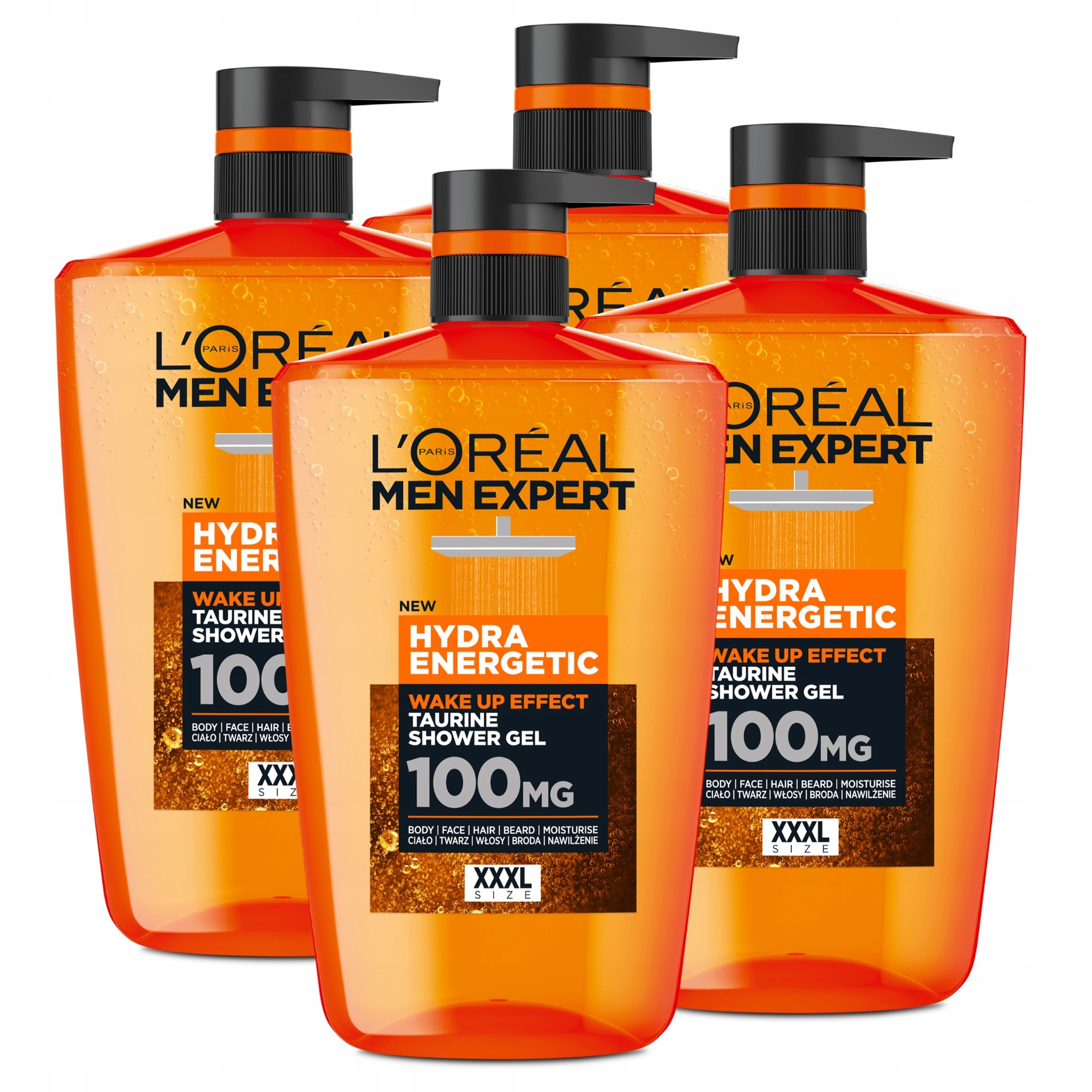 Zestaw L'Oréal Men Expert Hydra Energetic Żel pod Prysznic z Tauryną 4x 1L