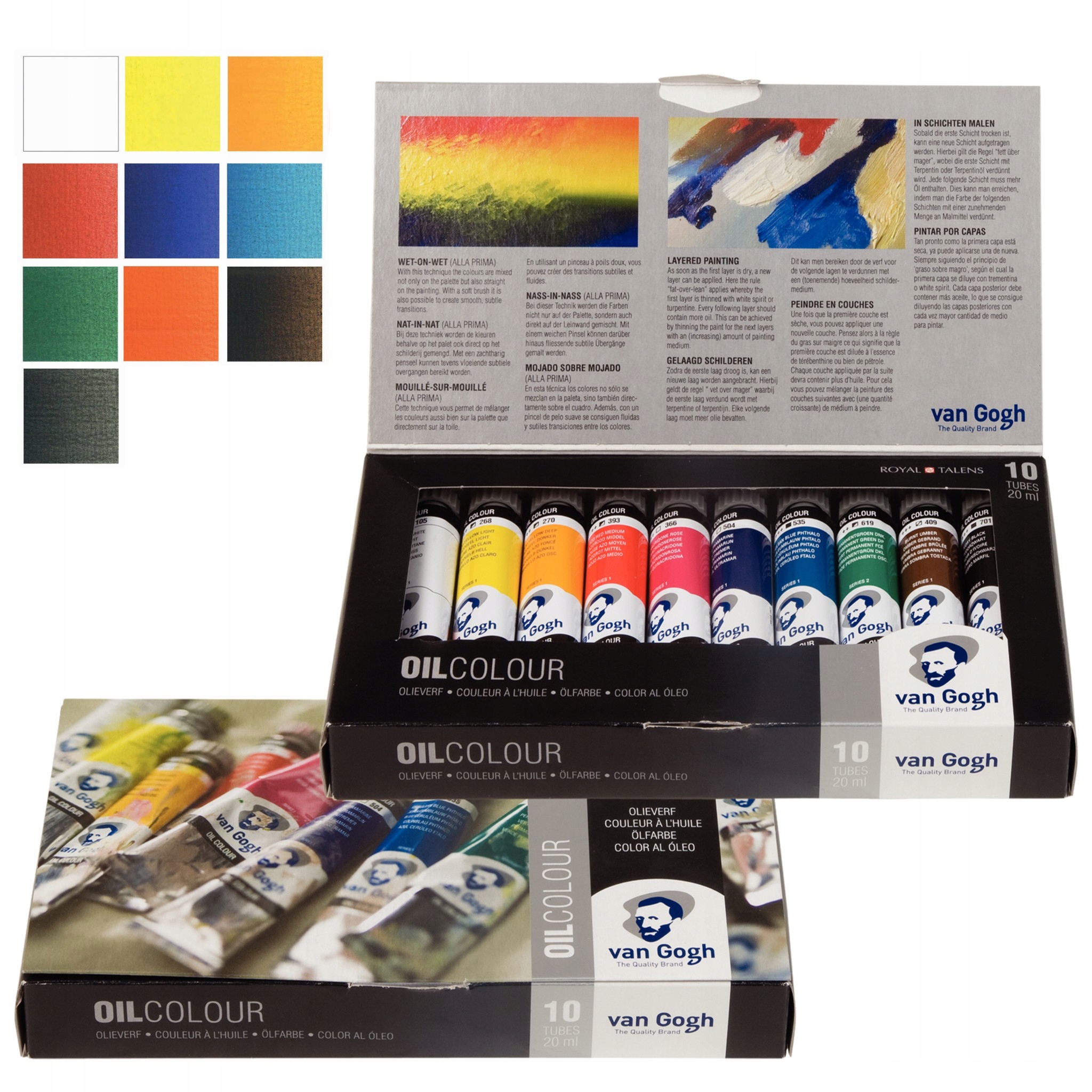 Sada olejových barev Van Gogh umělecká Talens jako dárek Basic 10x20 ml