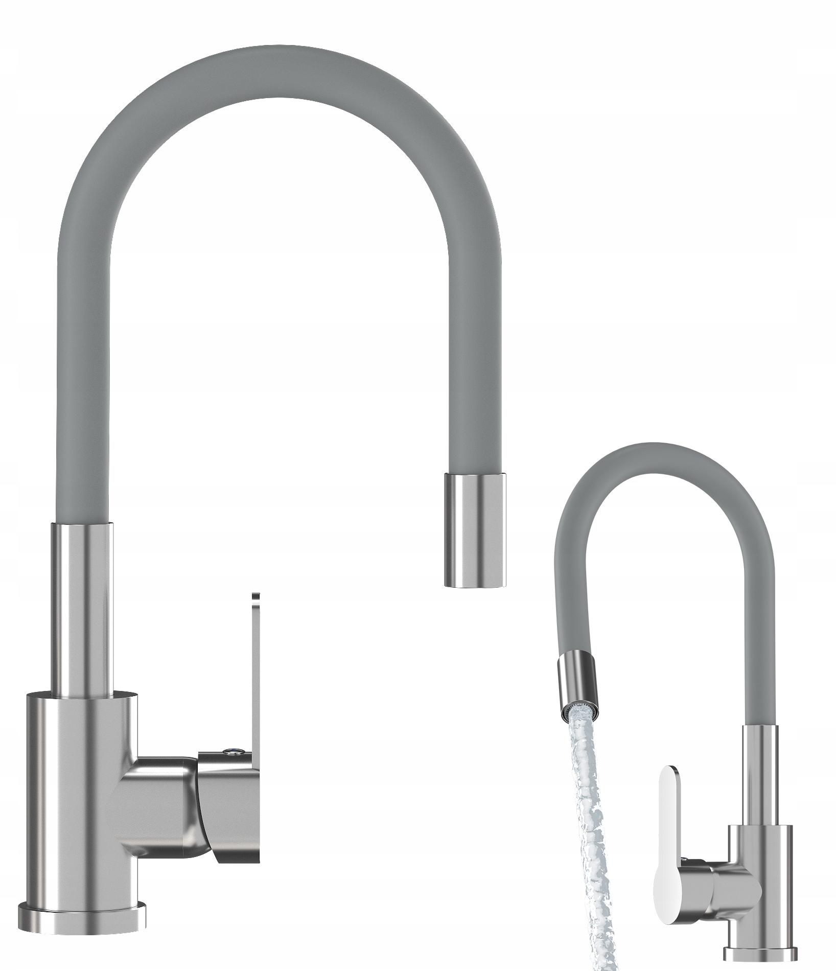 Kuchynský Kohútik Šedý, Elastický, Krupobitý