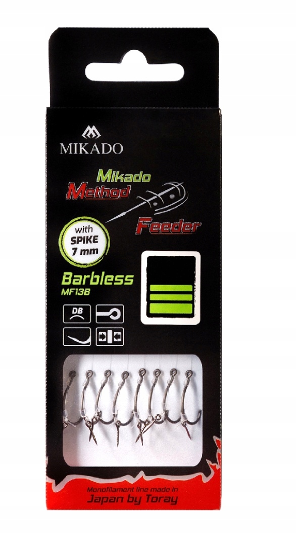 Przypon Mikado MF13 z igłą hak 12 bez zadziora 0,18mm 10cm HMFB13BI-12