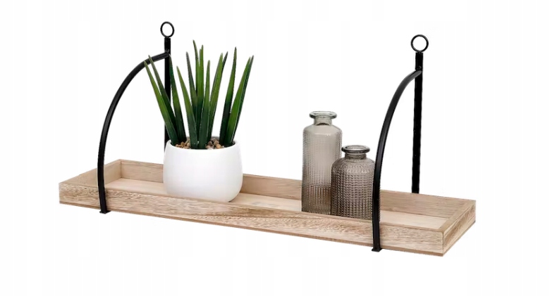 

Półka Wisząca Drewno-metal Na Ścianę Loft