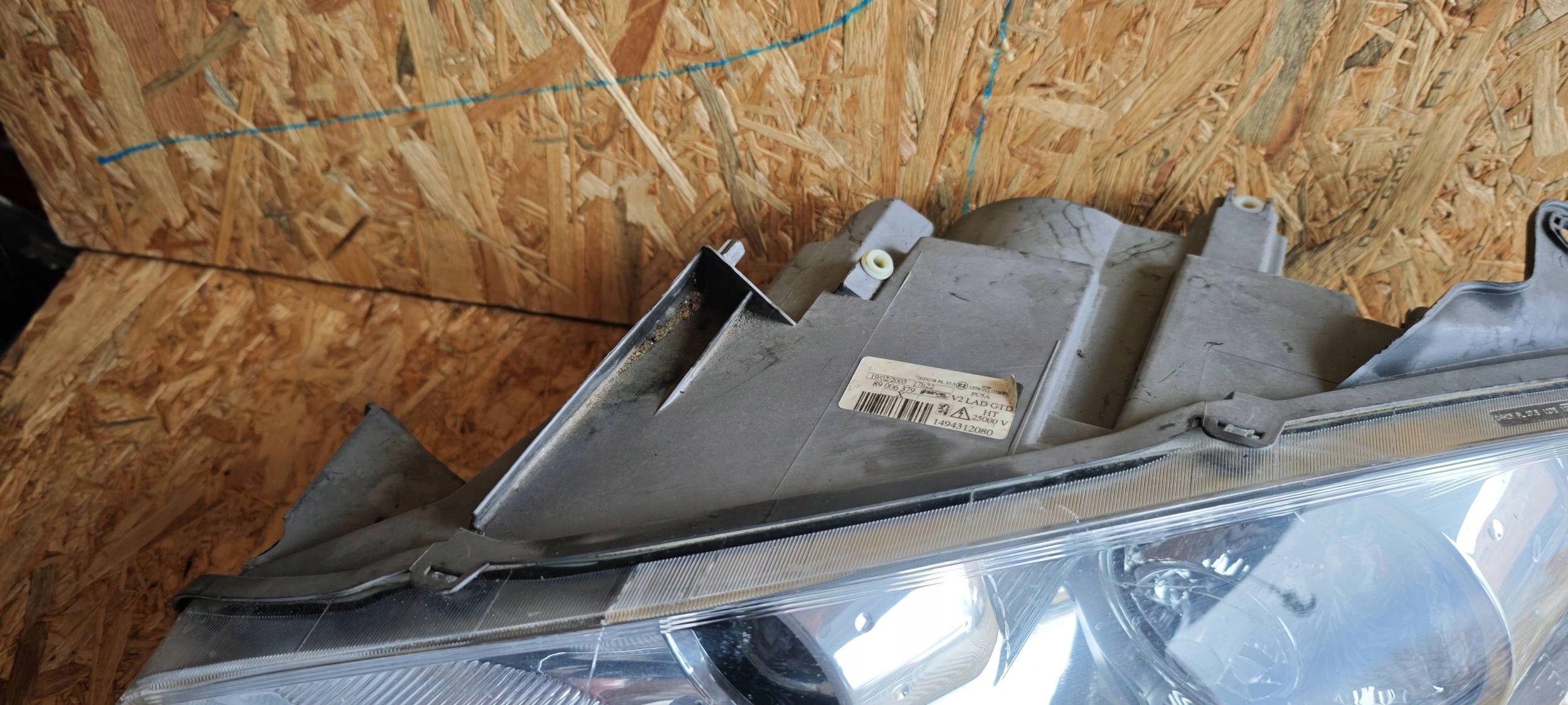 Reflektor front side left Peugeot 807 89006379