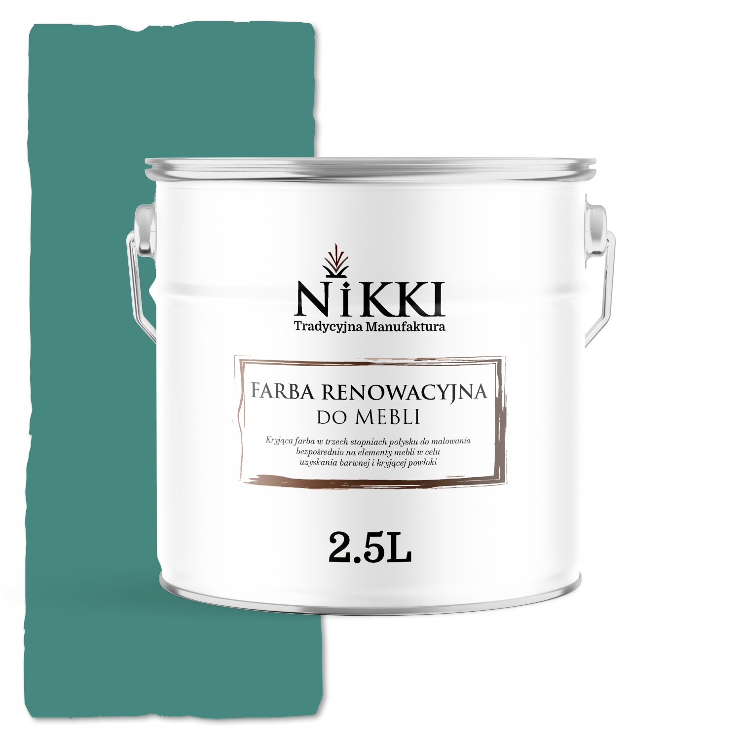 Farba Na Kuchynský Nábytok Predná Časť Tyrkysová Mätová RAL6033 Saténová 2,5 L