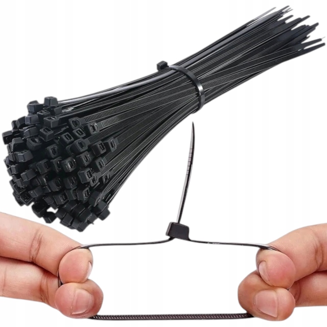 Opaski zaciskowe XXL kabli elektrycznych Mocne trytytki 7,6x200 grube x 100