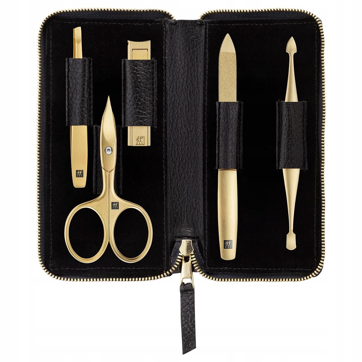 Zwilling Bt Premium Gold Dámská kožená sada na manikúru č.97748 černá