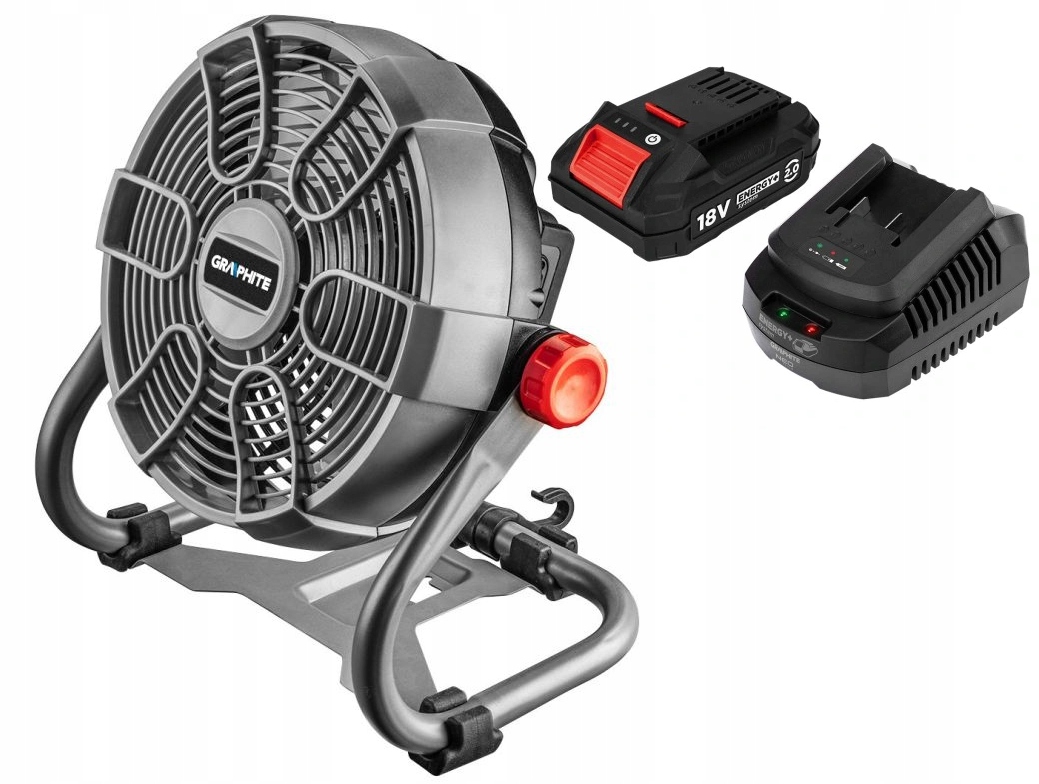 Graphite Akumulátorový A Síťový Ventilátor 58G080 18V Akumulátor 2AH Set