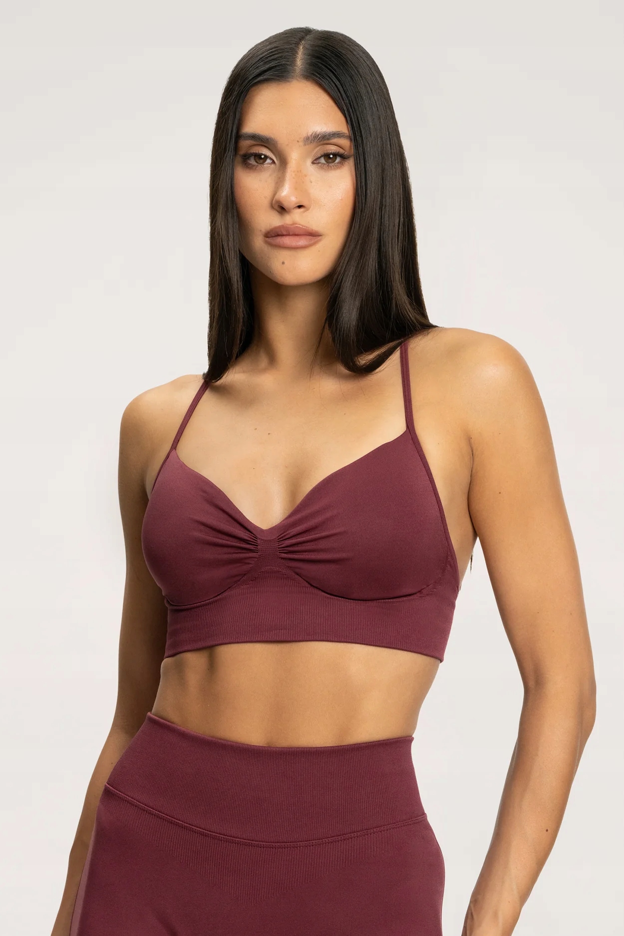 Gym Glamour Podprsenka s hlubokým výstřihem gossip red vel. Xs
