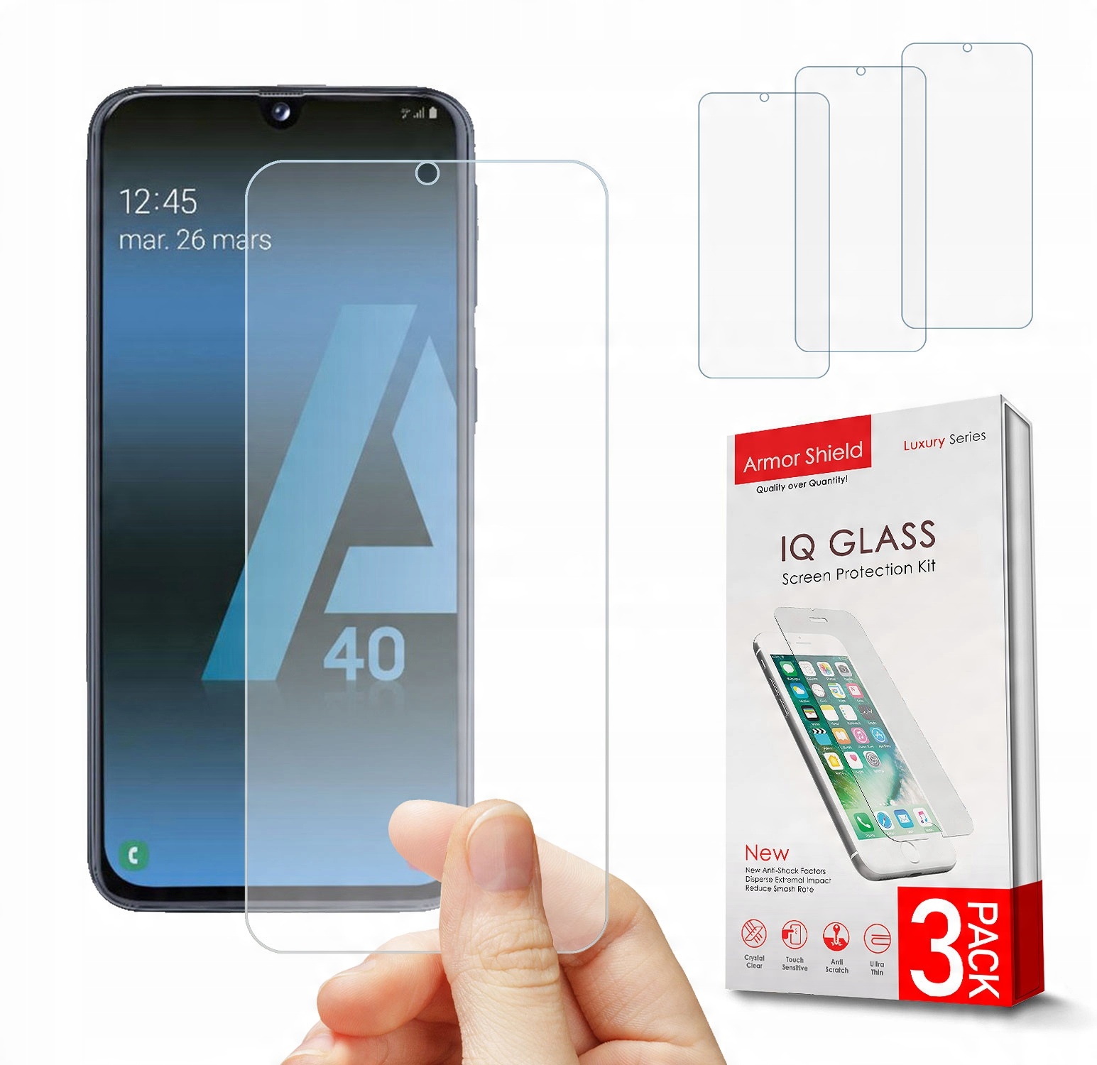 

3SZT Pancerne Szkło Do Samsung Galaxy A40
