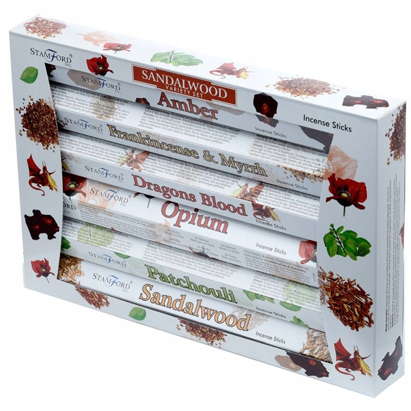 

Kadzidełka Stamford Zestaw 6 paczek Sandalwood