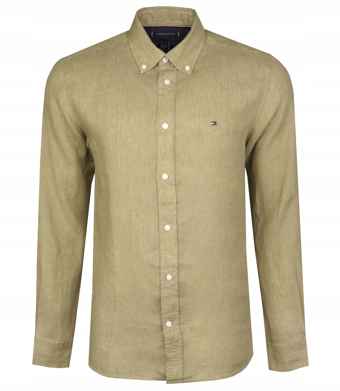 Tommy Hilfiger pánská košile, lněná, béžová, S