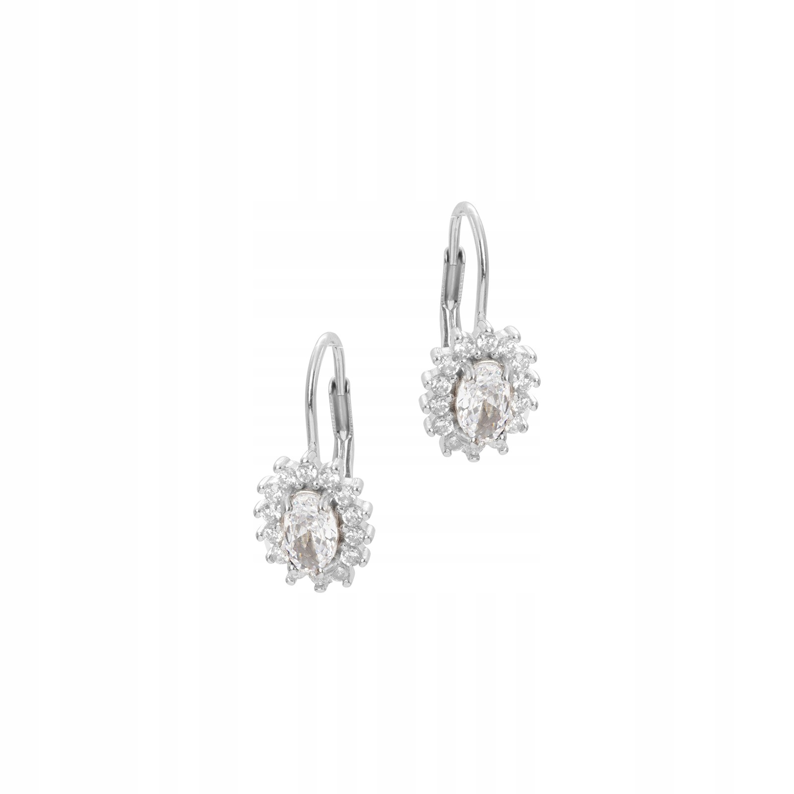 Stříbrné náušnice 925 Lesklá elegance Zirkony