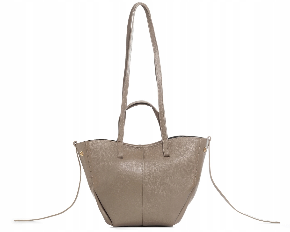 Italská Kožená Dámská Taška Solome Monroe Tmavě Béžová, Městská Shopperka