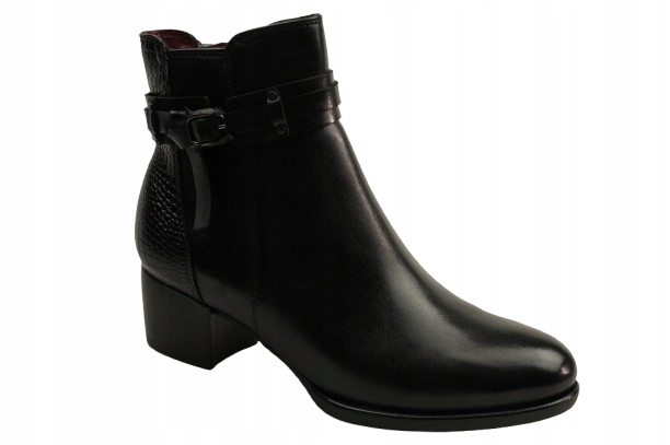 Kotníkové Boty Tamaris 1-25343-43 38 Black Comb Kůže Anti Shock Feel Free