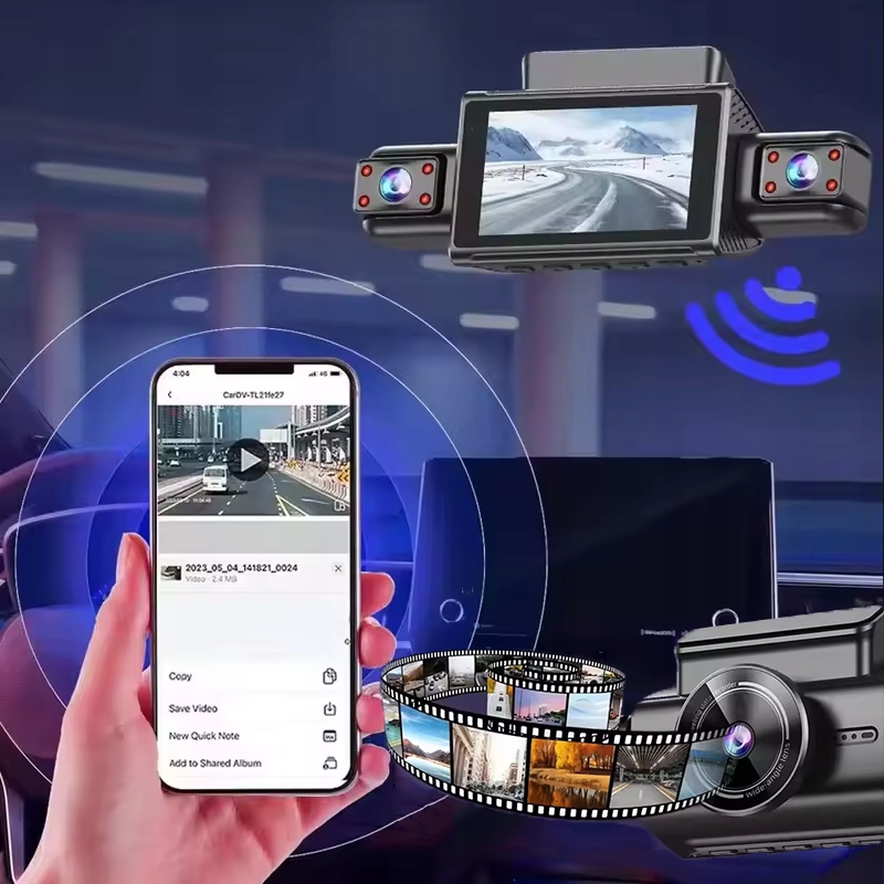 NHOPEEW 4-Channel 1080P Dash Cam 360° 3" Screen G-Sensor 64GB — miniatura 12