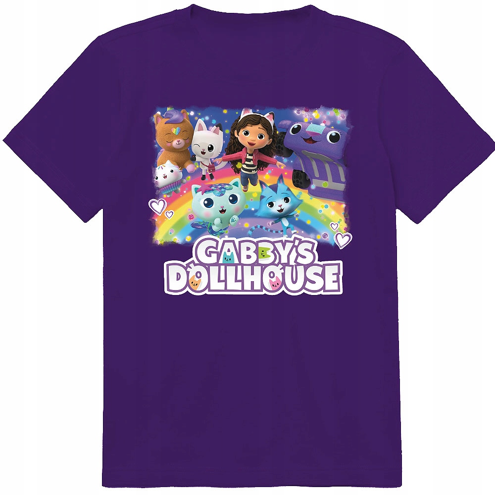 ZESTAW 3W1 KOSZULKA DLA DZIECI TATUAŻE NAKLEJKI KOCI DOMEK GABI 116 JAKOŚĆ Rozmiar XS