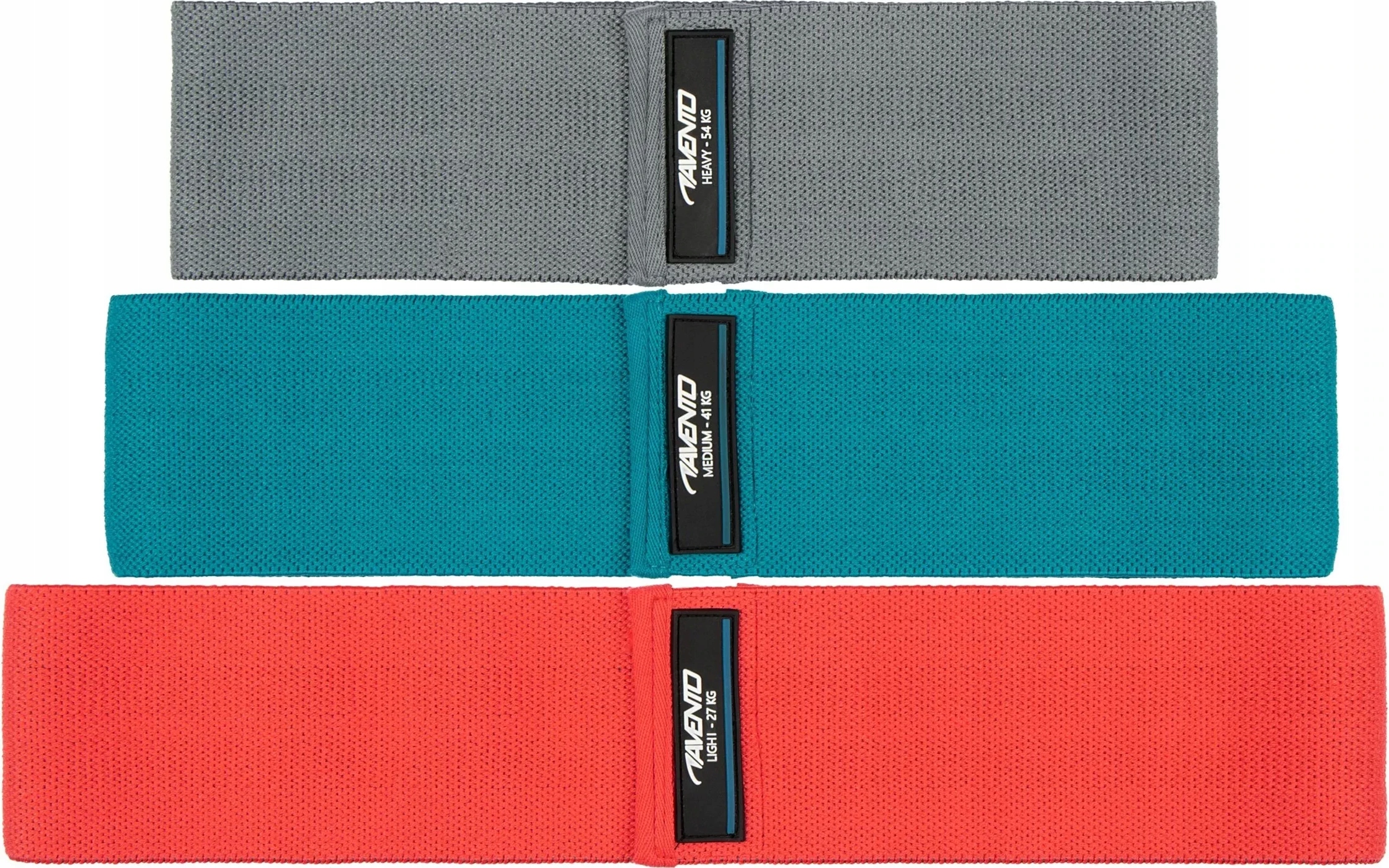 Sada posilovacích odporových gum pro fitness cvičení Avento 3 ks 27-54 kg