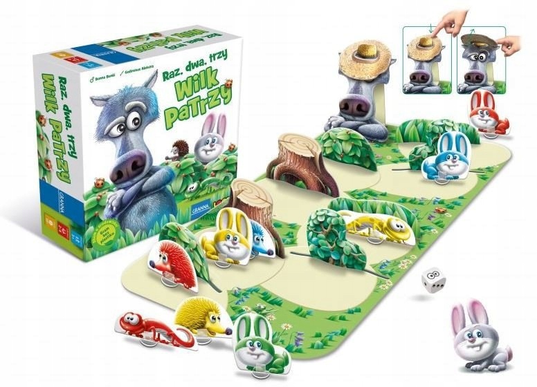 Gry Familijne Gra Planszówka Gry Planszowe Dla Dzieci Raz, dwa, trzy wilk..