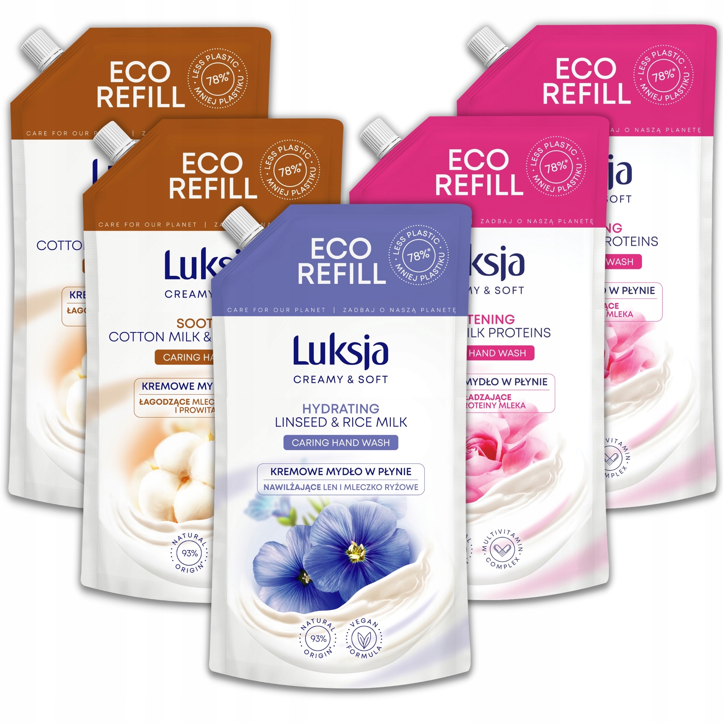 

Luksja Mydło W Płynie Zapas 5 X 900ML MIX Zestaw